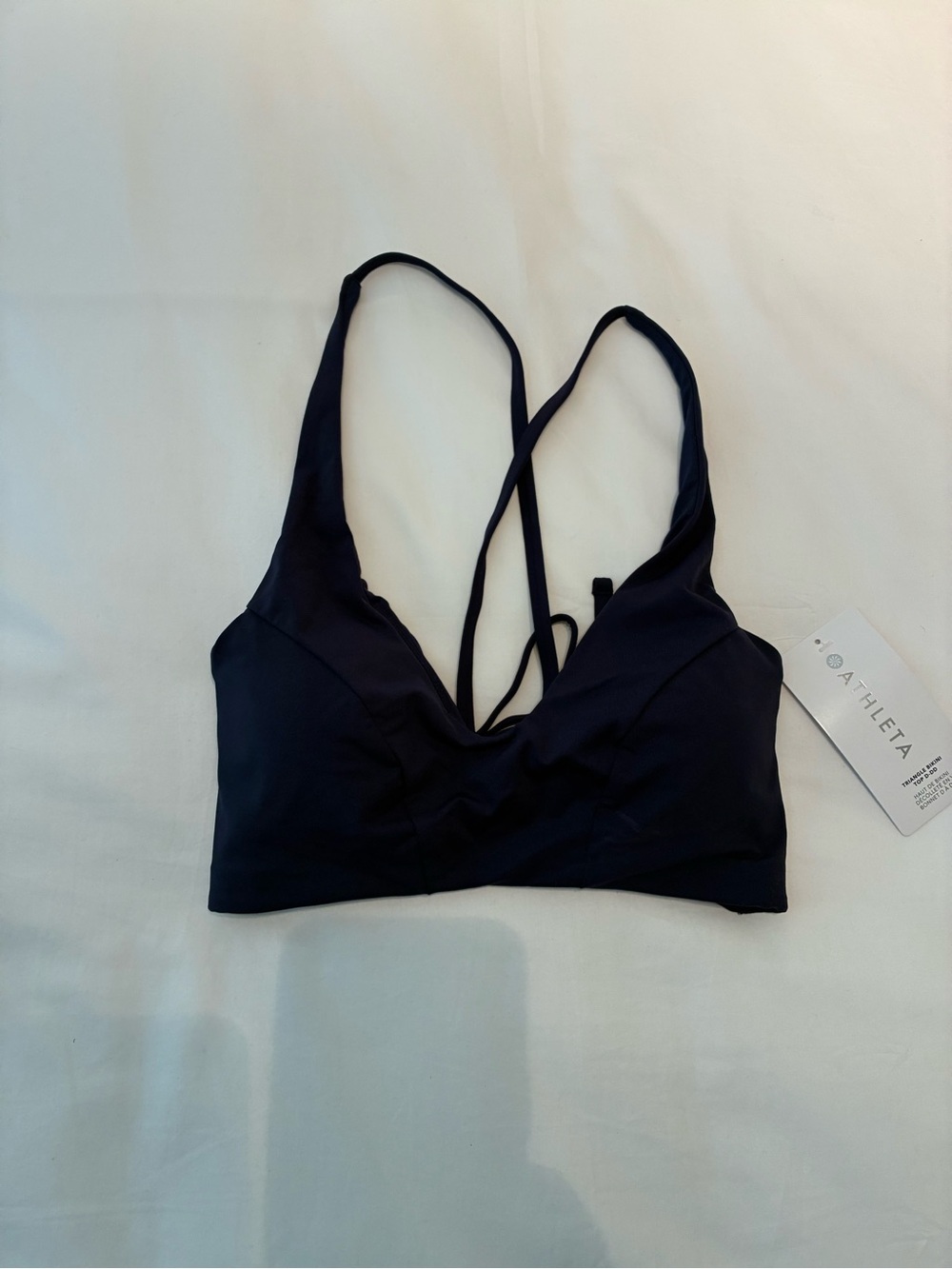 Athleta Navy Triangle Bikini  Swim Top